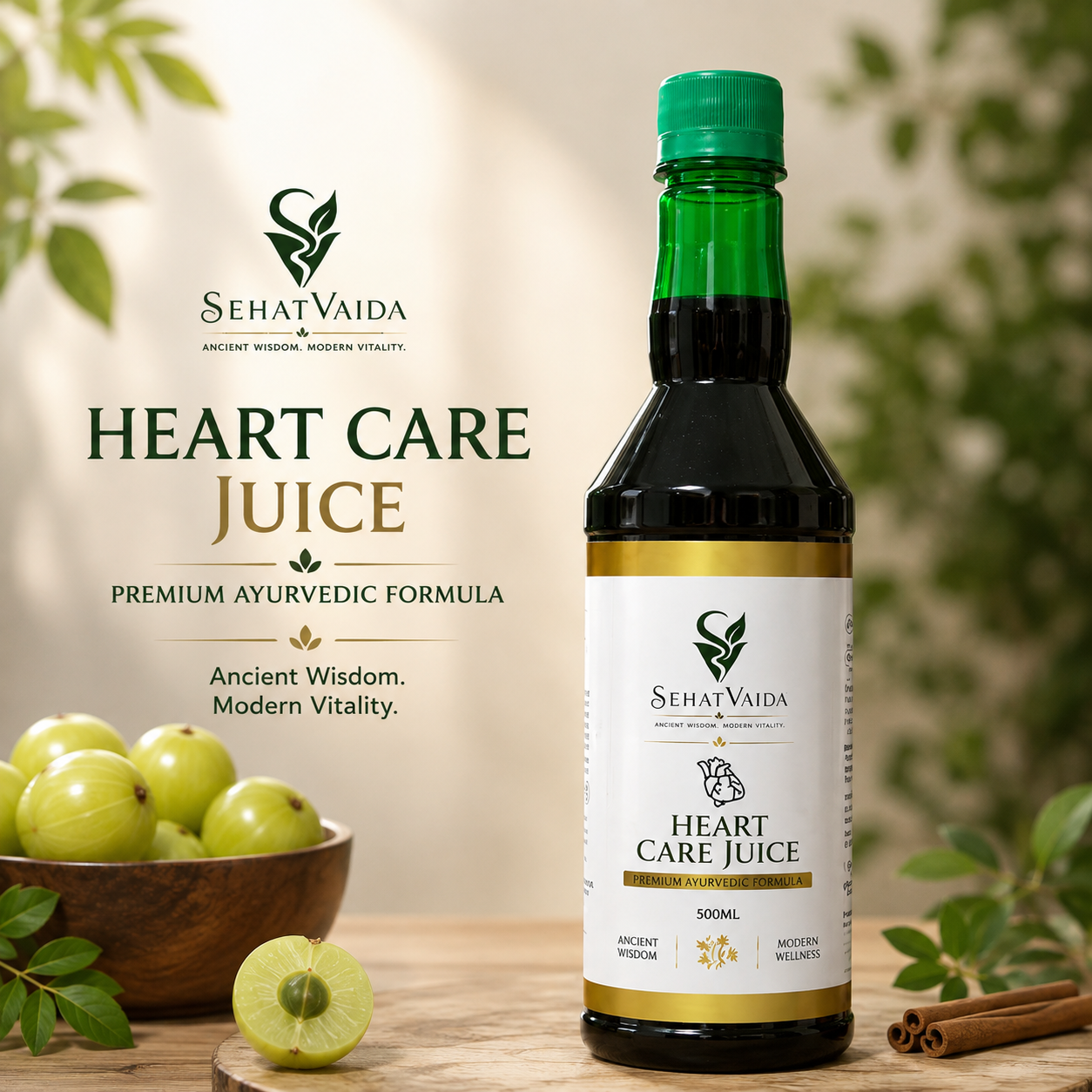 Heart Care Juice – 500ml | Ayurvedic Heart Wellness Juice | Velora Ayurved