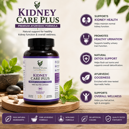 Kidney Care Plus – 1000mg | 60 Vegetarian Capsules | Ayurvedic Kidney Wellness | Velora Ayurved
