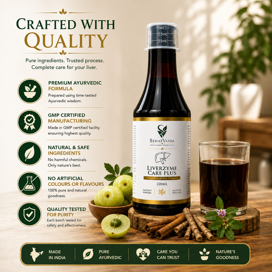 LiverZyme Care Plus – 220ml | Ayurvedic Liver Wellness Formula | Velora Ayurved
