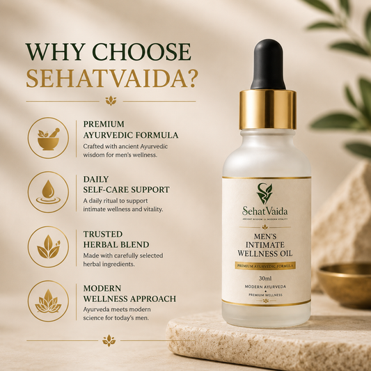 Men’s Intimate Wellness Oil – 30ml | Ayurvedic Wellness Massage Oil | Velora Ayurved