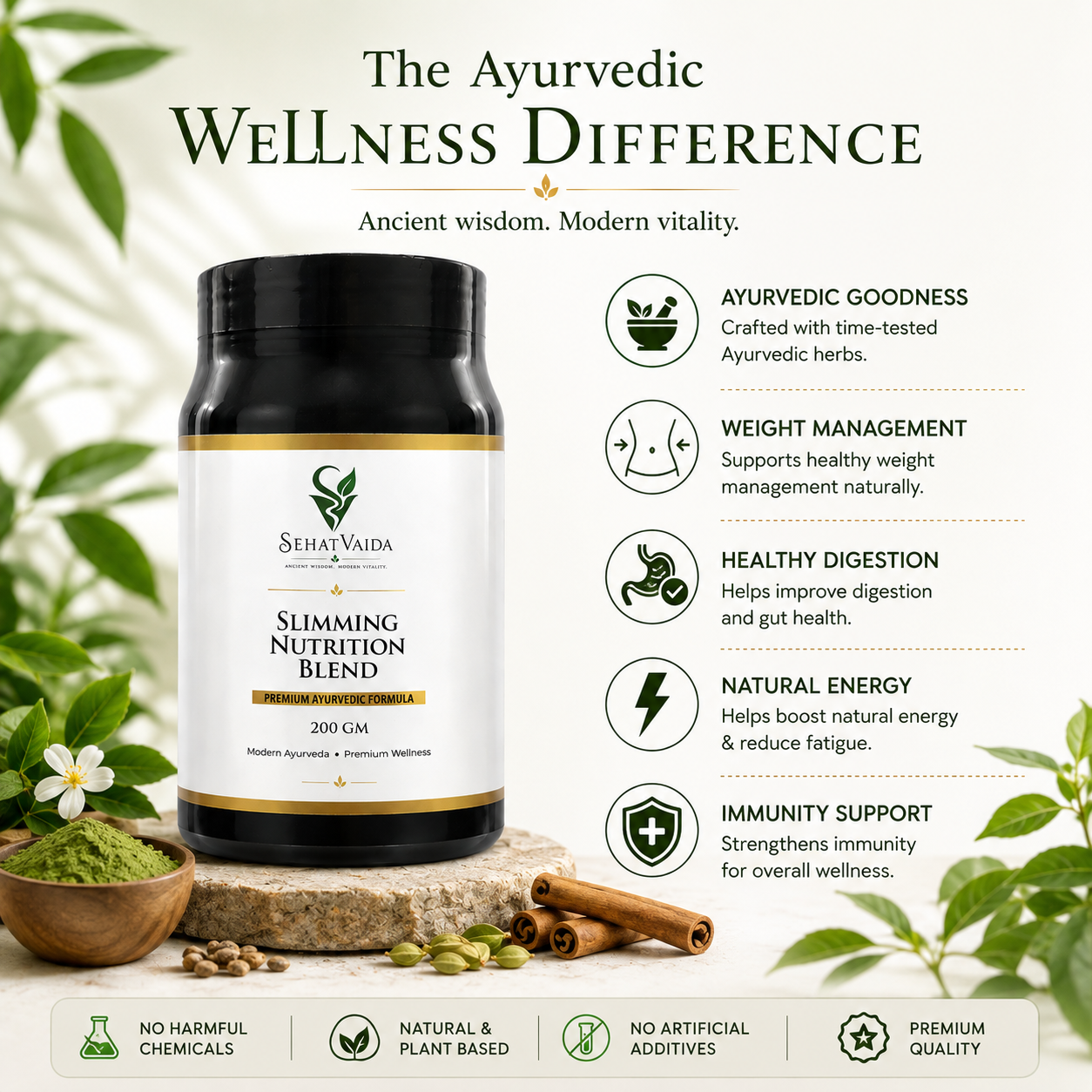 Slimming Nutrition Blend – 200g | Ayurvedic Wellness Blend | Velora Ayurved