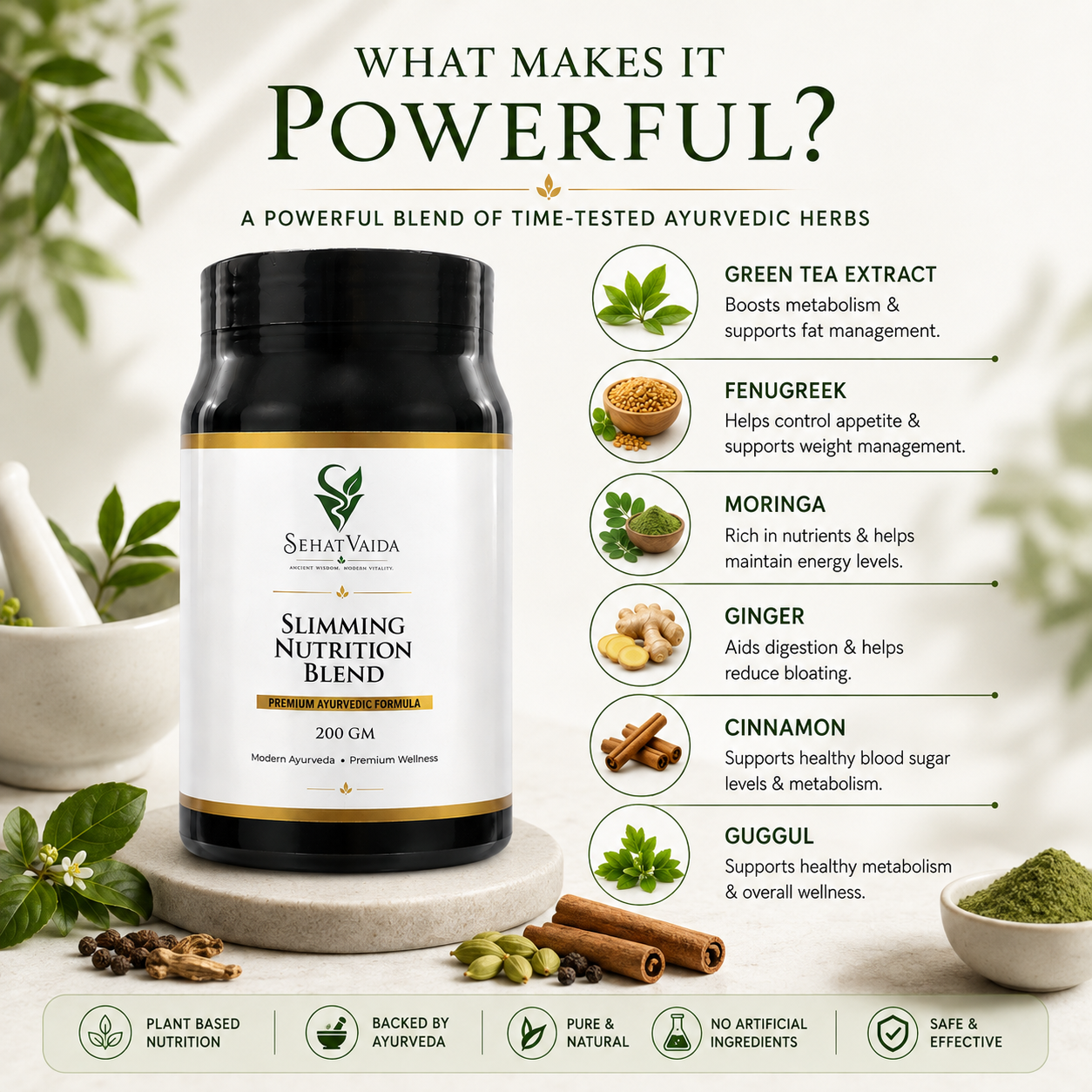Slimming Nutrition Blend – 200g | Ayurvedic Wellness Blend | Velora Ayurved