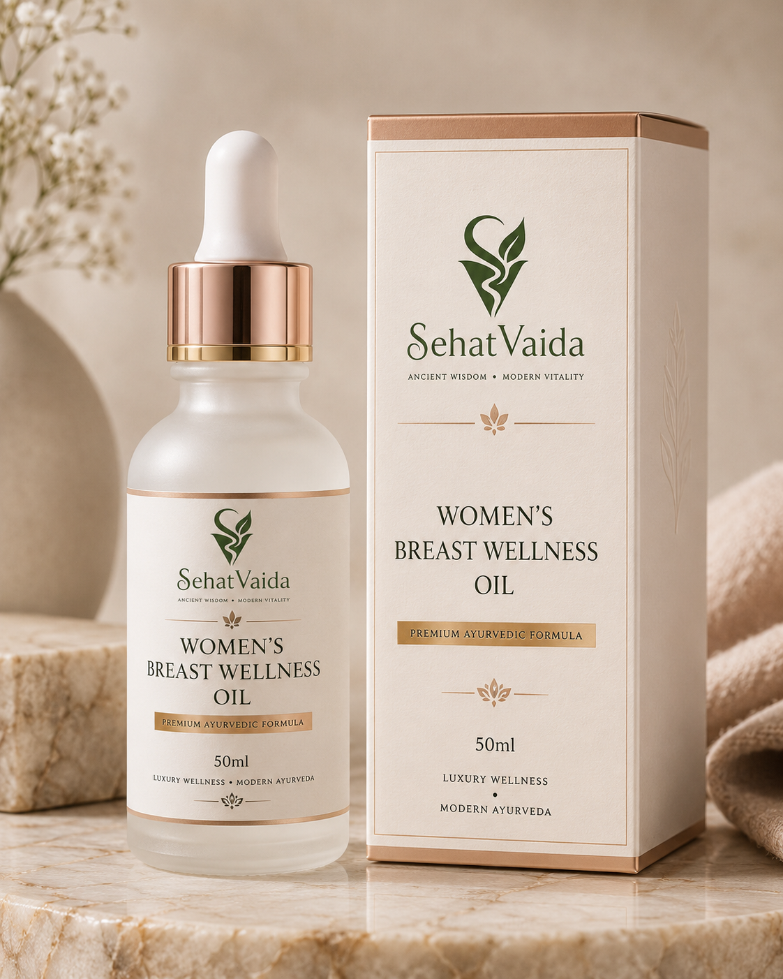 Women’s Breast Wellness Oil – 50ml | Ayurvedic Wellness Oil | Velora Ayurved